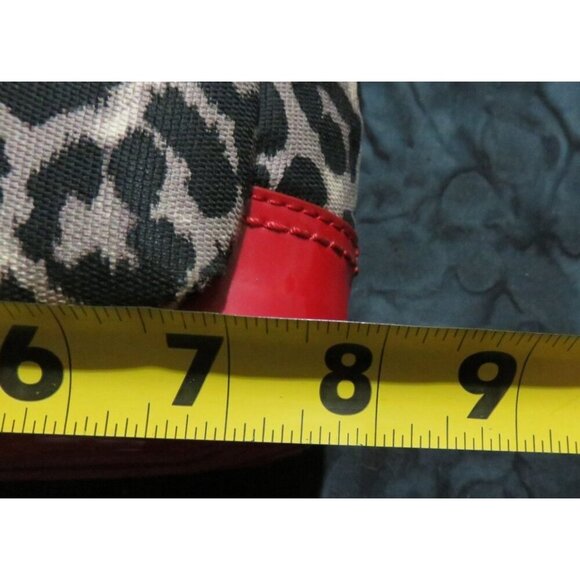 Coach Park Ocelot Animal Print Red Patent Leather Crossbody Bag Matching Wallet - Picture 12 of 13